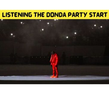 Listening the Donda Party Start