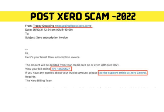 Post Xero Scam