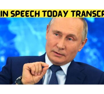 Putin Speech Today Transcript