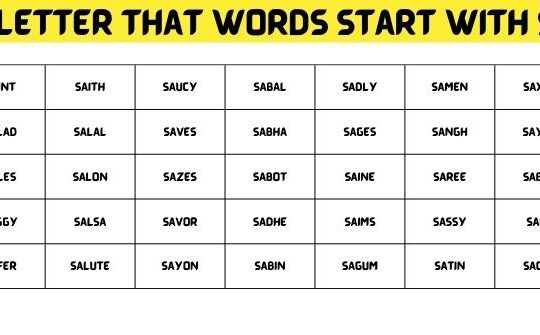 5 Letter That Words Start With Sa