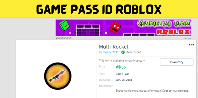 Game Pass ID Roblox