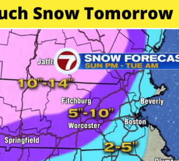 How Much Snow Tomorrow Boston