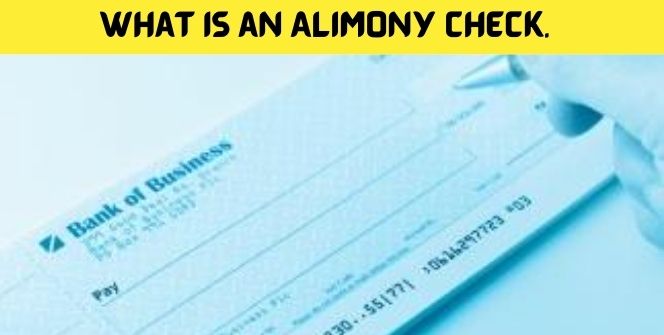 What Is an Alimony Check