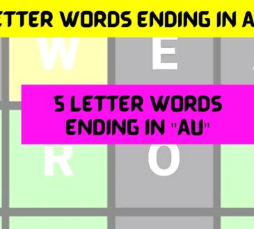 5 Letter Words Ending In AU