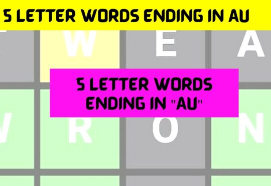 5 Letter Words Ending In AU