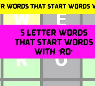 5 Letter Words That Start Words With RO