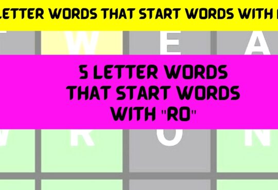 5 Letter Words That Start Words With RO