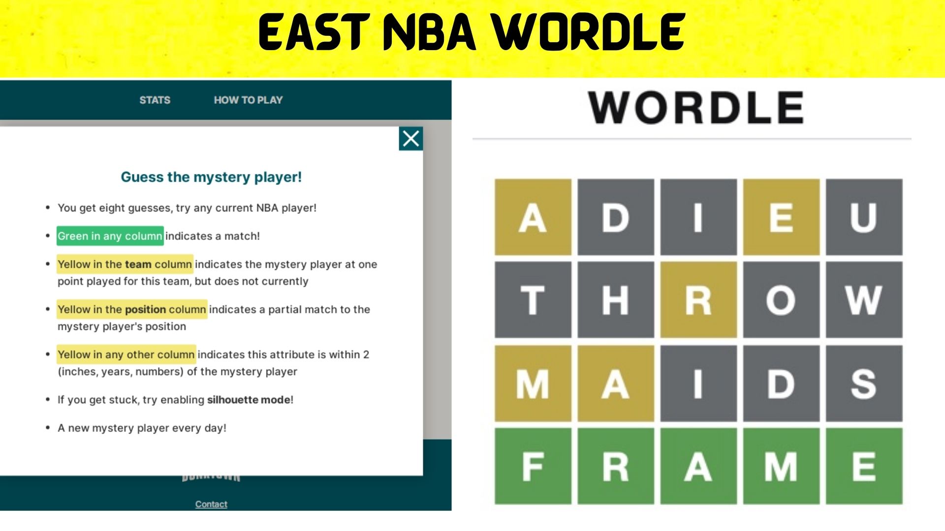 East NBA Wordle {April2022} Click Here To Go To Official Link!