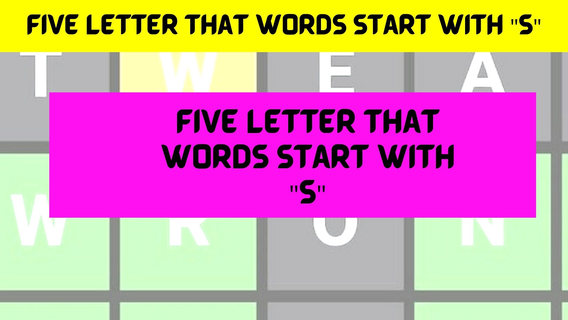 Five Letter Words With Are In It