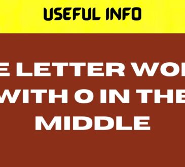 Five Letter Words With O In The Middle