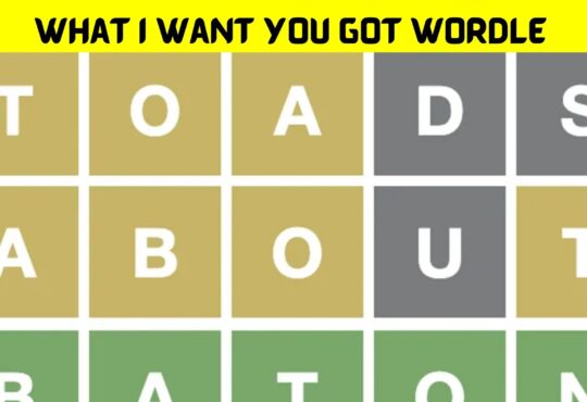 What I Want You Got Wordle