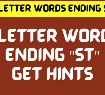 5 Letter Words Ending St