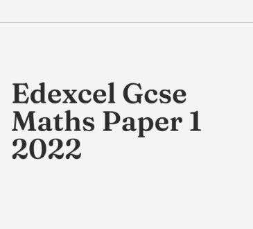 Edexcel Gcse Maths Paper 1 2022