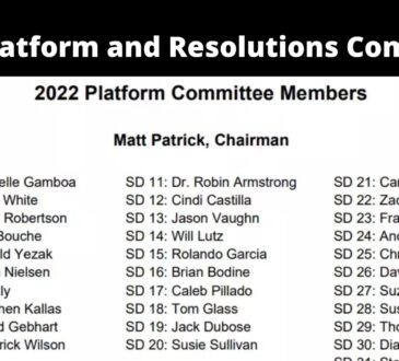 2022 Platform and Resolutions Committee