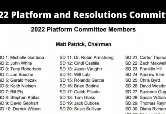 2022 Platform and Resolutions Committee