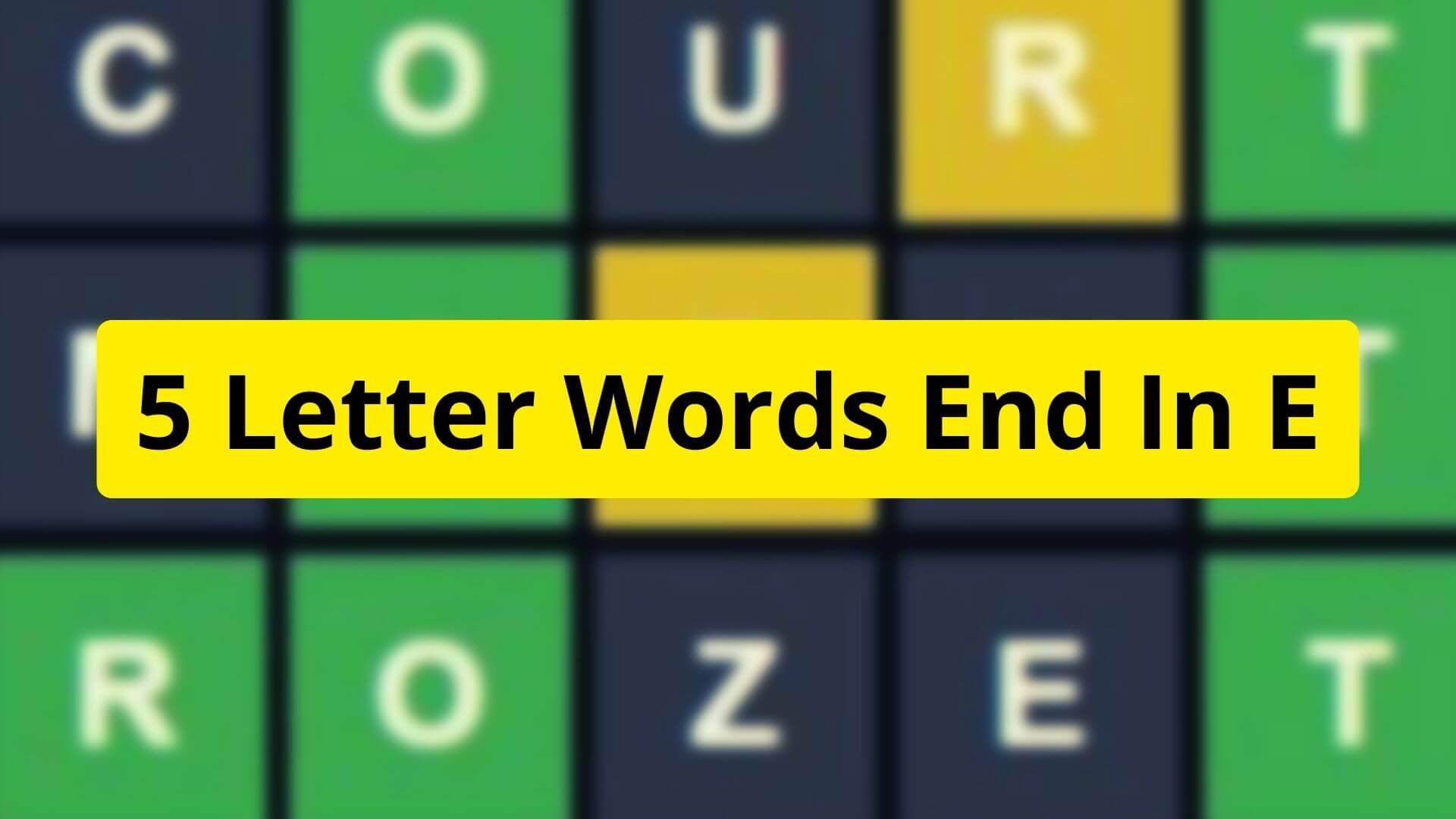 Five Letter Word Ending In Ase