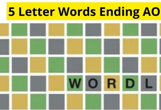 5 Letter Words Ending AO