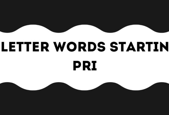 5 Letter Words Starting Pri