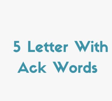 5 Letter With Ack Words