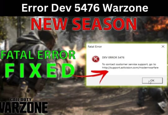 Error Dev 5476 Warzone