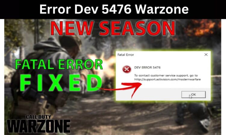 Error Dev 5476 Warzone
